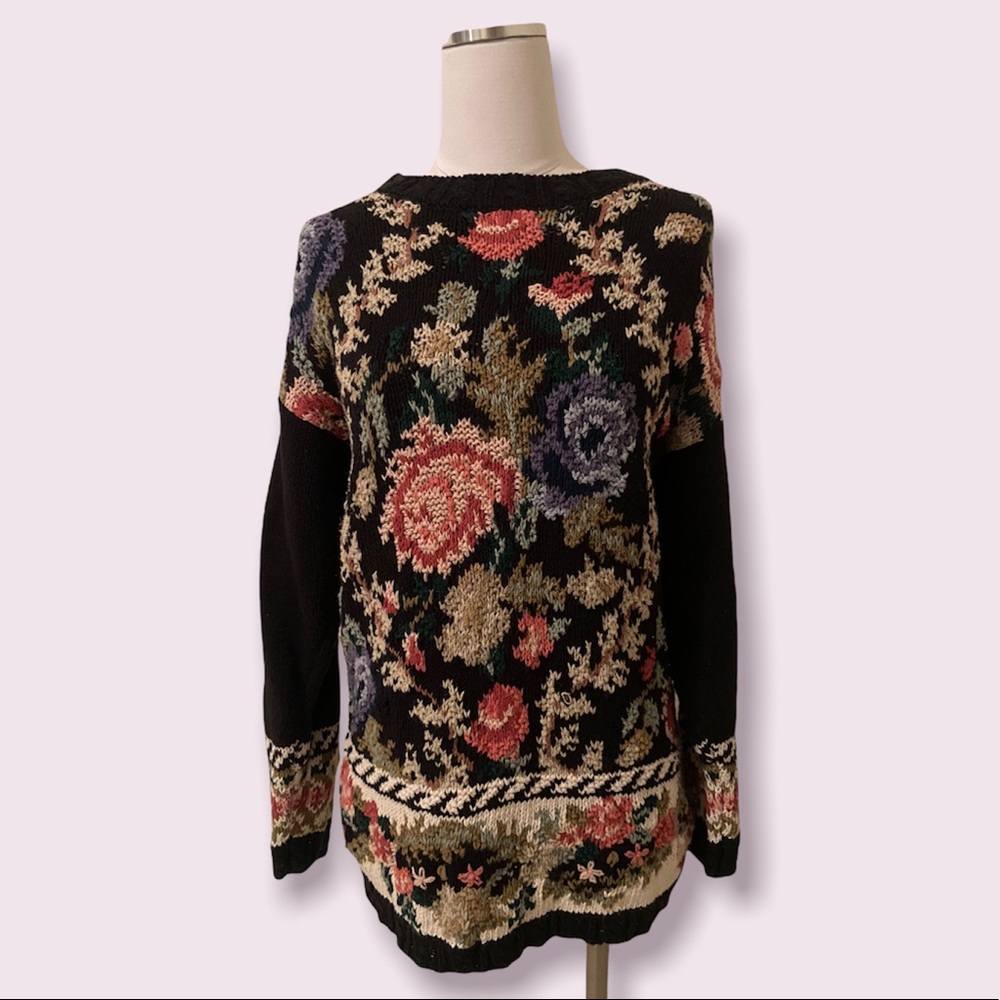 Vintage Floral Sweater